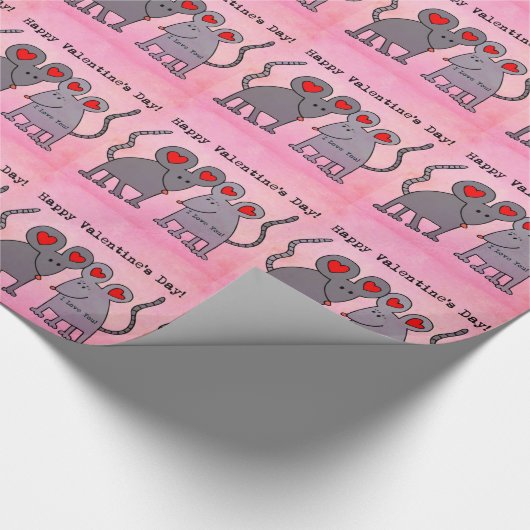 Valentine Mice Geschenkpapier (Ecke)