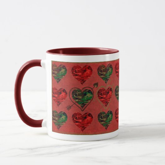 Valentine Military Camouflage Hearts - Tasse Geträ (Links)