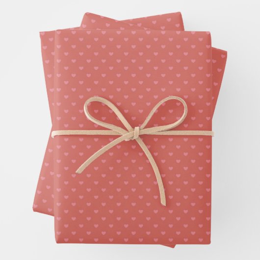 Valentine Mini Hearts Geschenkpapier Set (Beispiel)