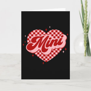 Valentine Mini kariertes Herz Valentinstag Frauen Karte