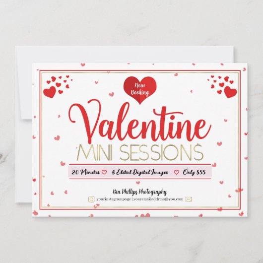 Valentine Mini Sessions Fotografie Minis Flyer Einladung (Vorderseite)
