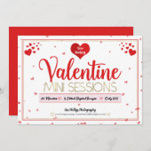 Valentine Mini Sessions Fotografie Minis Flyer Einladung (Vorne/Hinten)