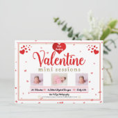 Valentine Mini Sessions Fotografie Minis Foto Einladung (Stehend Vorderseite)