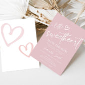 Valentine Minimalistisch Heart Baby Dusche Einladung