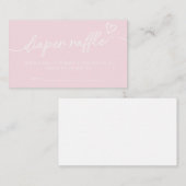Valentine Minimalistisch Heart Diaper Raffle Begleitkarte (Vorne/Hinten)