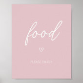 Valentine Minimalistisch Heart Food Poster (Vorne)