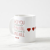 Valentine mit Sprichwort Kaffeetasse (Vorderseite Links)
