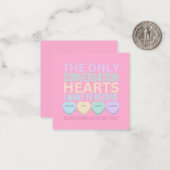 Valentine Mitteilungskarte (Vorderseite/Rückseite Beispiel)