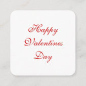 Valentine Mitteilungskarte (Rückseite)