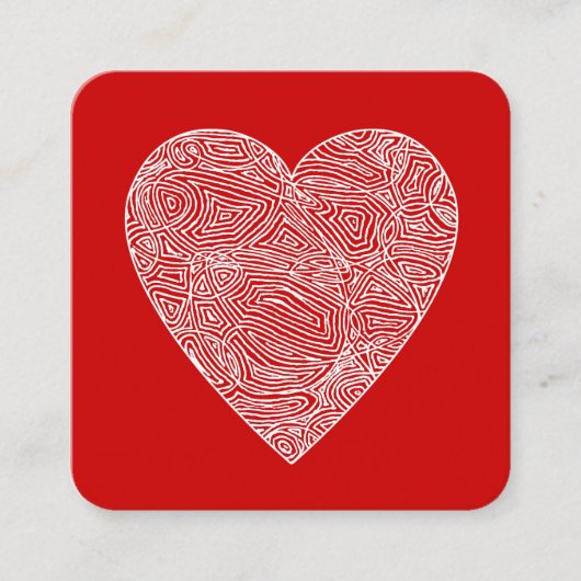 Valentine Mitteilungskarte (Vorderseite)