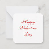 Valentine Mitteilungskarte (Rückseite)