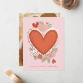 Valentine Mitteilungskarte (Vorderseite/Rückseite Beispiel)