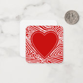 Valentine Mitteilungskarte (Vorderseite/Rückseite Beispiel)