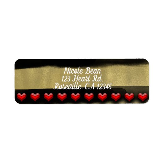 Valentine Modern Black Bow Gold Paint Sweet 16 (Vorne)
