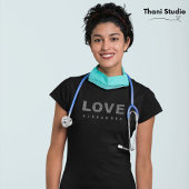 Valentine Modern Black Simple Elegante Typografie T-Shirt