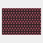 Valentine Modern Raute Muster Set Nr. 1 Geschenkpapier Set (Vorderseite)