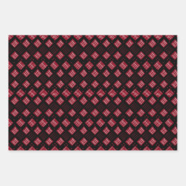 Valentine Modern Raute Muster Set Nr. 1 Geschenkpapier Set