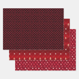 Valentine Modern Raute Muster Set Nr. 7 Geschenkpapier Set