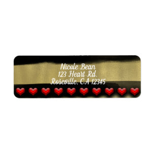 Valentine Modern Schwarz Bogen Gold Lack Sweet 16