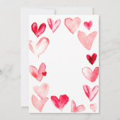 Valentine Modern Whimsical Hearts Brautparty Einladung (Rückseite)