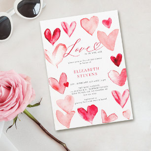 Valentine Modern Whimsical Hearts Brautparty Einladung