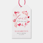 Valentine Modern Whimsical Hearts Bridal Shower Geschenkanhänger (Vorderseite)