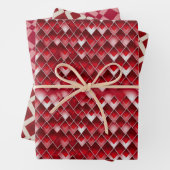 Valentine Moderne Raute Muster Set Nr. 2 Geschenkpapier Set (Beispiel)