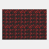 Valentine Moderne Raute Muster Set Nr. 4 Geschenkpapier Set (Vorderseite 2)