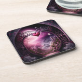 Valentine Moonlight Getränkeuntersetzer (Linke Seite)