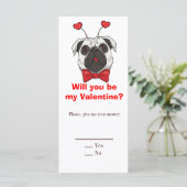 Valentine Mops Dog (Stehend Vorderseite)