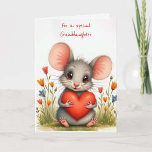 Valentine Mouse für Großtochter Karte