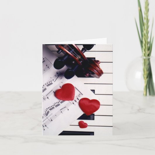 Valentine Music Feiertagskarte (Vorderseite)