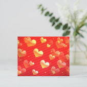 Valentine Muster Postkarte (Stehend Vorderseite)
