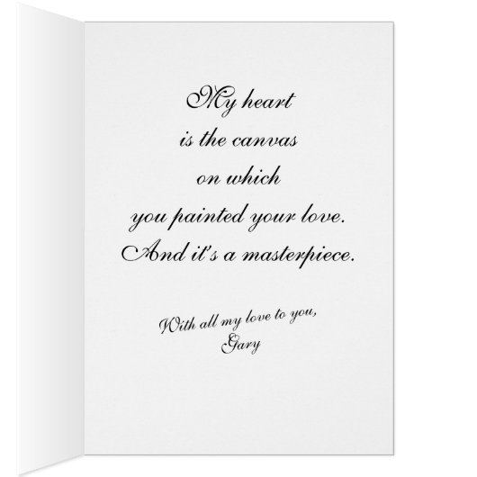 Valentine - My heart is the canvas of your love (Innen (Rechts))