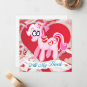 Valentine My Little Pony All My Heart Card Mitteilungskarte (Vorderseite/Rückseite Beispiel)