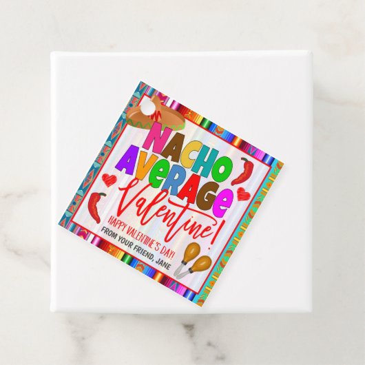 Valentine Nacho Gift Tag Geschenkanhänger (Beispiel)
