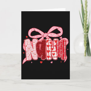 Valentine Nana Coquette Rosa Schleife Floral Mama Karte