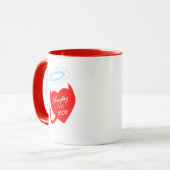 Valentine Naughty but Nice Devil Angel Herz Tasse (Vorderseite Links)