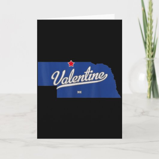 Valentine Nebraska Ne Map Karte (Vorderseite)