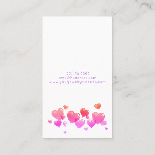 Valentine Necklace Display Card ・ Blume des Lebens Visitenkarte (Rückseite)