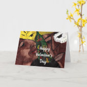 VALENTINE NEGRO FRAMAN CARD KARTE (Gelbe Blume)