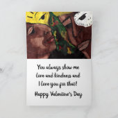 VALENTINE NEGRO FRAU AUF DEM DECK KARTE (Innenseite)