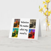 VALENTINE NEGRO FRAU AUF DEM DECK KARTE (Gelbe Blume)