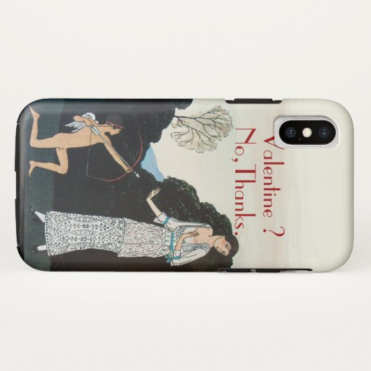 VALENTINE ? NEIN, DANKE /RETRO ANTI VALENTINE'S DA Case-Mate iPhone HÜLLE (Rückseite (Horizontal))