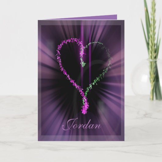 Valentine Neon Feiertagskarte (Vorderseite)