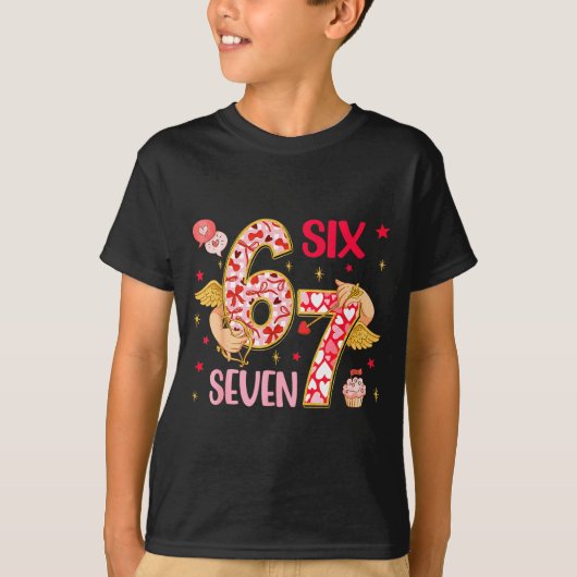 Valentine Nge 67 Funny Saying Six Seven Valentine' T-Shirt (Vorderseite)