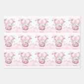 Valentine Niedlich Baby Elephants Geschenkpapier Set (Vorderseite 2)