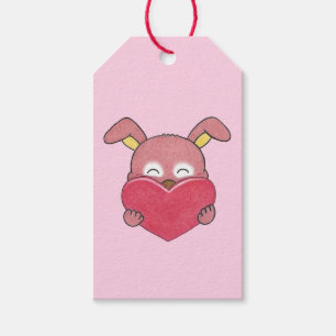Valentine Niedlich Bunny Rabbit Cartoon Herzgesche Geschenkanhänger