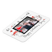 Valentine Niedlich Cat Hearts Custom Foto Magnet (Linke Seite)