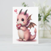 Valentine Niedlich Dragon Karte (Stehend Vorderseite)